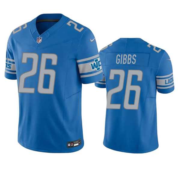 Men & Women & Youth Detroit Lions #26 Jahmyr Gibbs Blue 2023 F.U.S.E. Vapor Untouchable Limited Football Stitched Jersey